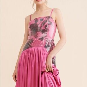 Hutch Strapless Pink Floral Dress